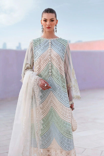 MB-2805 B-3 Piece - Lawn - Unstitched Chicken Kari Embroidered Suit