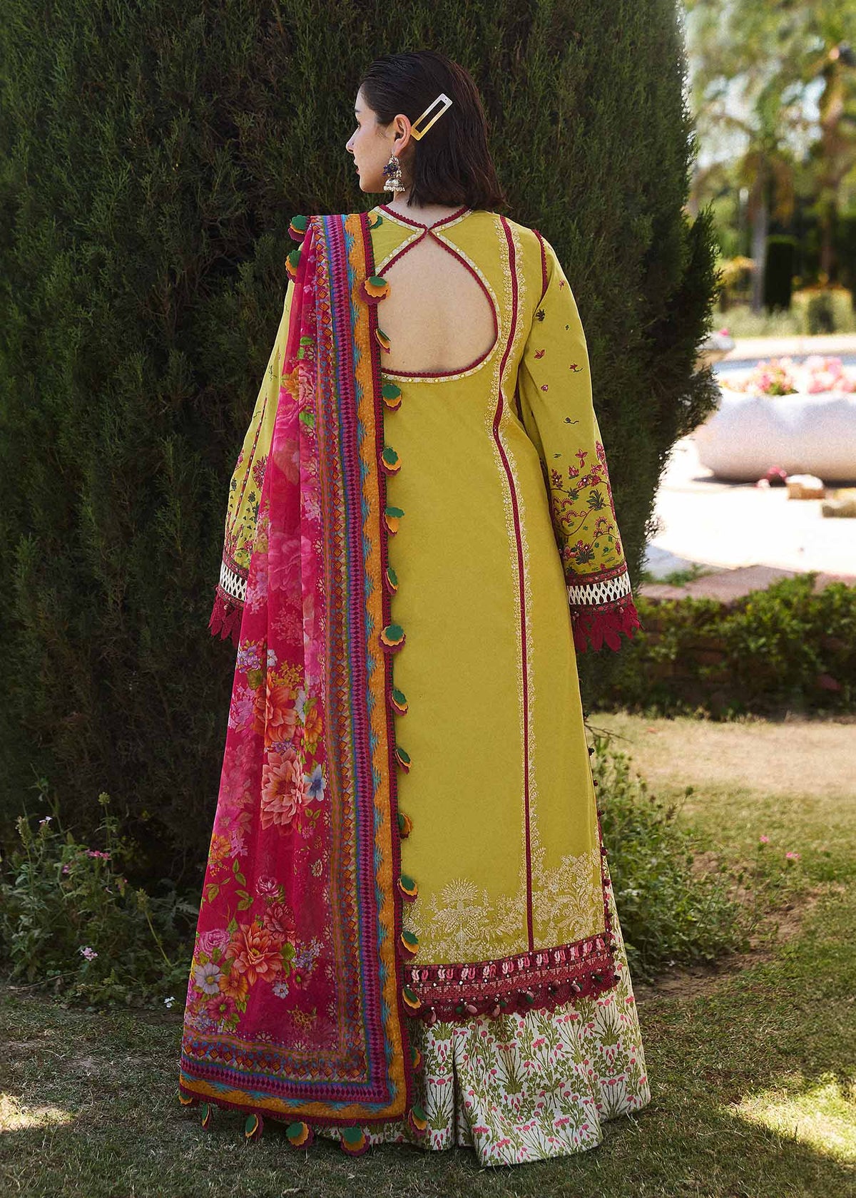 3 Piece - Unstitched Fully Embroidered Dhanak Fabric
