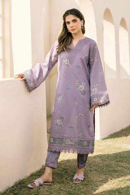 BQ 210-3 Piece - Unstitched Digital Printed Lawn Fabric With Lawn Dupatta