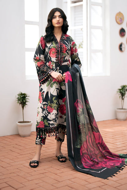 BQ-36-3 Piece - Unstitched Digital Printed Khaddar Fabric