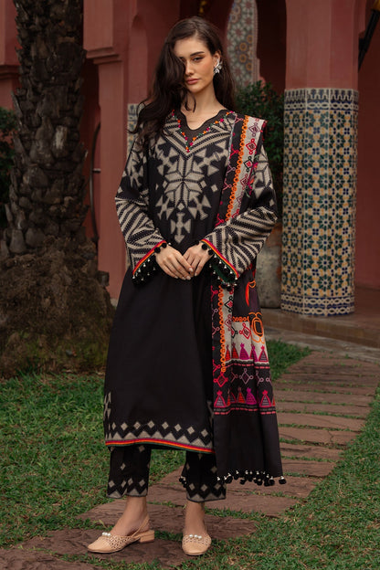 3 Piece - Unstitched Digital Printed Khaddar Fabric
