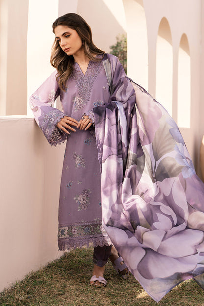 BQ 210-3 Piece - Unstitched Digital Printed Lawn Fabric With Lawn Dupatta