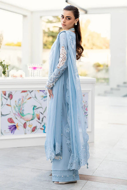 CS 2645-3 Pc Embroidered Lawn Shirt with Embroidered Chifoon Dupatta With Patches