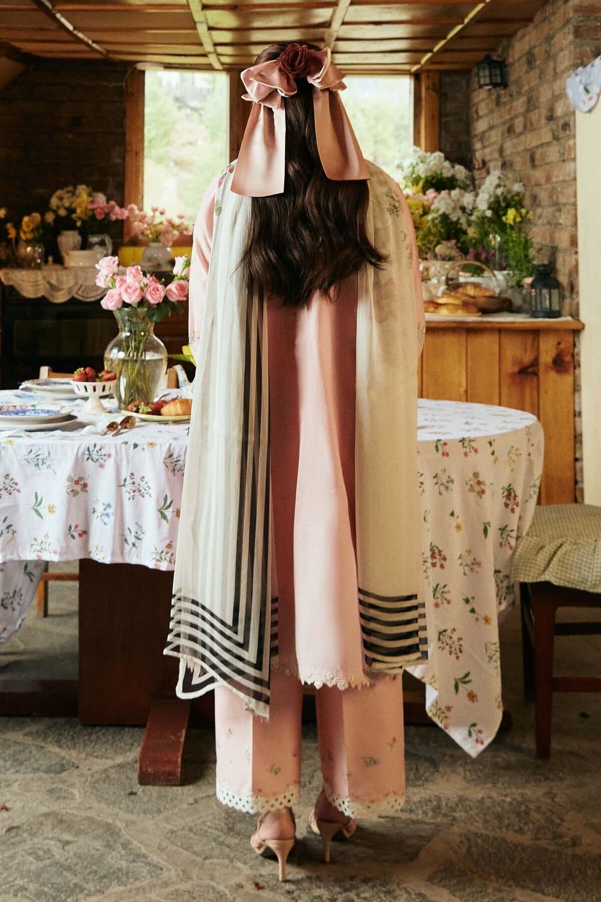 ZS 2620- 3 Piece Unstitched Heavy Embroidered Lawn Suit ( Printed Poly Lawn Dupatta )