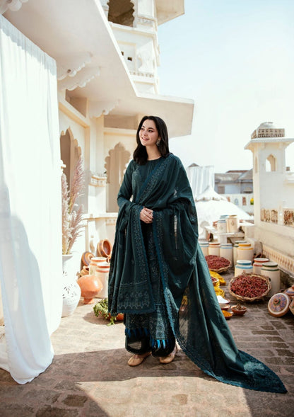 MB 935-3 Piece - Unstitched Fully Embroidered Lawn Fabric